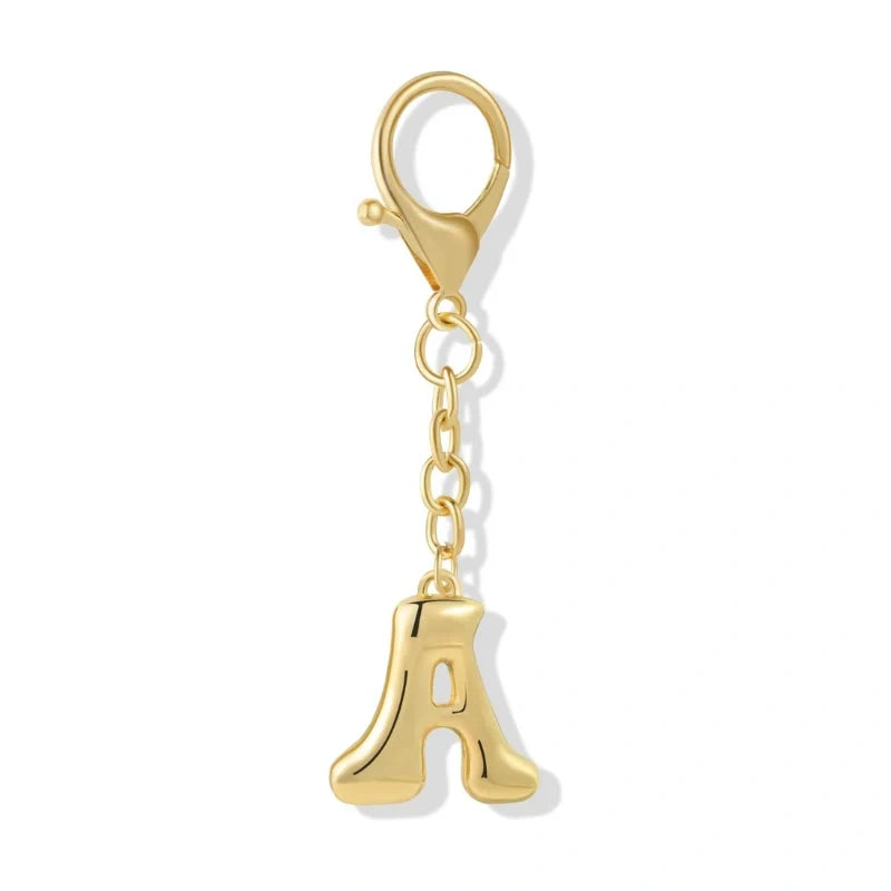 Bubble Initial Letter - Bag Charm