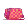 Checkered Hot Pink and Orange