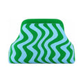 Wavy Green and Sky Blue